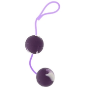 Фиолетово-белые вагинальные шарики со смещенным центром тяжести - фото, цены