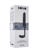 Чёрная насадка с анальным стимулятором Stretchy Penis Exten and Plug No.34 - фото, цены