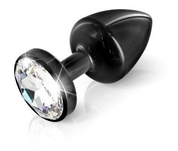 Чёрный алюминиевый анальный плаг Anni round black T1 - 6 см. - фото, цены