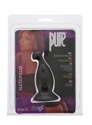 Чёрный массажёр простаты или точки G Pure Anal G Butt Plug - 15 см. - фото, цены
