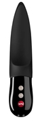 Чёрный вибратор Volta Black Line с раздвоенным кончиком - 18,9 см. - фото, цены