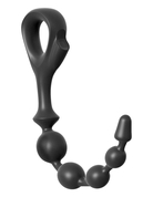 Черная анальная цепочка EZ-Grip Beads - 29,2 см. - фото, цены
