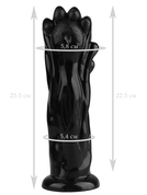 Черная фантазийная анальная втулка-лапа - 25,5 см. - фото, цены