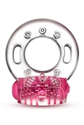 Розовое эрекционное виброкольцо Arouser Vibrating C-Ring - фото, цены