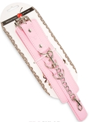 Розовые наручники с регулировкой на цепочке - фото, цены