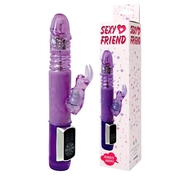 Фиолетовый вибратор-ротатор Always Happy - 24 см. - фото, цены