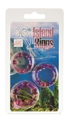 Набор из трех розовых колец разного размера Island Rings - фото, цены