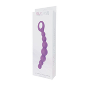 Фиолетовая анальная цепочка Caterpill-ass Silicone Purple - 19,5 см. - фото, цены