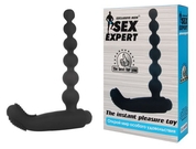 Черный силиконовый массажер простаты-елочка Sex Expert - фото, цены