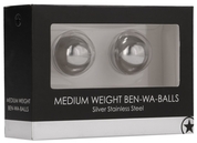 Серебристые вагинальные шарики Medium Weight Ben-Wa Balls - фото, цены