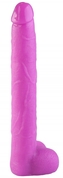 Розовый реалистичный фаллоимитатор - 39,5 см. - фото, цены