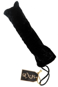 Стеклянная анальная втулка с черным хвостиком - 13,5 см. - фото, цены