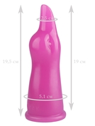 Розовая анальная втулка в виде головы уточки - 19,5 см. - фото, цены