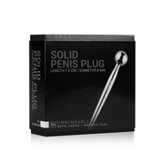 Серебристый уретральный стимулятор Sinner Metal Solid Penis Plug with Ball - 9,5 см. - фото, цены