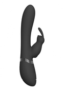 Черный вибромассажер-кролик Taka - 21,3 см. - фото, цены