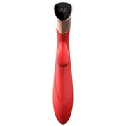 Красный вибратор Blossom с клиторальным отростком - 22 см. - фото, цены