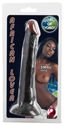 Чернокожий фаллоимитатор на присоске African Lover - 18 см. - фото, цены