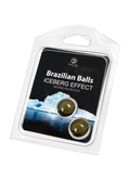 Набор из 2 шариков с массажным маслом Brazilian Balls с ледяным эффектом - фото, цены