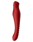 Красный вибратор King с функцией возвратно-поступательных движений - 30,2 см. - фото, цены