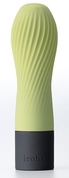 Салатовый рифленый мини-вибратор Iroha Zen Matcha - 12,7 см. - фото, цены