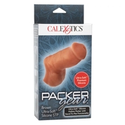 Коричневый фаллоимитатор для ношения Packer Gear Ultra-Soft Silicone Stp Packer - фото, цены