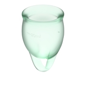 Набор зеленых менструальных чаш Feel confident Menstrual Cup - фото, цены