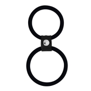 Чёрное двойное эрекционное кольцо Dual Rings Black - фото, цены