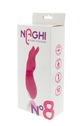 Розовый клиторальный вибратор с ушками Naghi No.8 - 16 см. - фото, цены