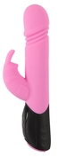 Розовый вибратор-кролик Thrusting Rabbit - 25 см. - фото, цены