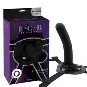 Черный страпон Raw Recruit Strap-On L - 17,7 см. - фото, цены