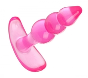 Розовая анальная пробка Bubbles Bumpy Starter - 11 см. - фото, цены