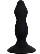 Чёрная анальная пробка с полостями для сжатия и легкого введения - 11 см. - фото, цены