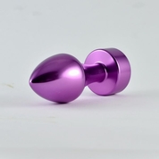 Фиолетовая алюминиевая втулка с прозрачным кристаллом - 8,1 см. - фото, цены