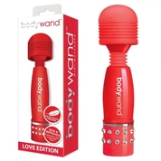 Красный жезловый мини-вибратор с кристаллами Mini Massager Love Edition - фото, цены