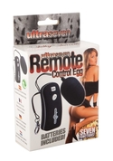 Чёрное виброяйцо с дистанционным управлением Ultra 7 Remote - фото, цены