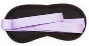 Чёрная маска на глаза Purple Black с фиолетовыми завязками - фото, цены