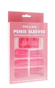 Набор из 7 розовых насадок на пенис One-a-day Penis Sleeves Pink - фото, цены