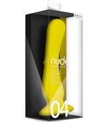 Желтый вибратор на присоске Nude Impressions 04 - 18 см. - фото, цены