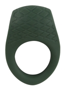 Зеленое эрекционное виброкольцо Luxurious Vibro Cock Ring - фото, цены