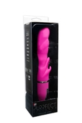 Розовый волнообразный вибратор Purrfect Silicone Deluxe Vibe - 15 см. - фото, цены