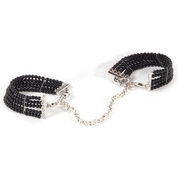 Чёрные дизайнерские наручники Plaisir Nacre Bijoux - фото, цены