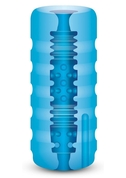 Голубой мастурбатор с вибрацией Zolo Backdoor Squeezable Vibrating Stroker - фото, цены