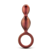 Коричневый анальный стимулятор Duo Loop Copper Anal Plug - 13,3 см. - фото, цены