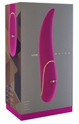 Розовый вибратор Aviva с тонким кончиком - 19,8 см. - фото, цены