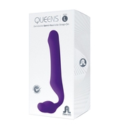 Фиолетовый безремневой страпон Queens L - фото, цены