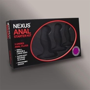 Набор из 3 массажеров простаты чёрного цвета Nexus Anal Starter Kit - фото, цены