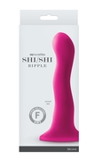 Розовый волнистый фаллоимитатор Shi/Shi Ripple 6 Dildo - 19 см. - фото, цены