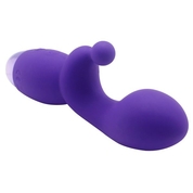 Фиолетовый вибратор Indulgence Rechargeable G Kiss - 16,5 см. - фото, цены
