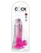 Розовый фаллоимитатор с мошонкой на присоске 7’’ Cock with Balls - 20,3 см. - фото, цены