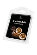 Набор из 2 шариков с массажным маслом Brazilian Balls с ароматом шоколада - фото, цены